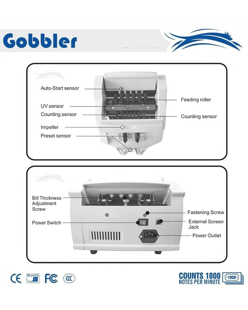 Gobbler-GB-5288-Fully-Automatic-Note-Counting-Machine