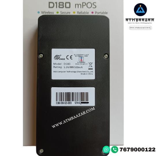 PAX D180 (Plastic Body) Pin Pad mPOS MATM